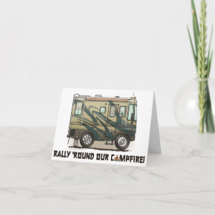 Cute Happy Camper Big RV Coach Motorhome