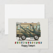 Cute Happy Camper Big RV Coach Motorhome Briefkaart (Voorkant / Achterkant)
