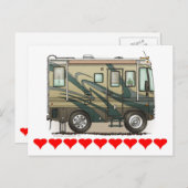 Cute Happy Camper Big RV Coach Motorhome Briefkaart (Voorkant / Achterkant)