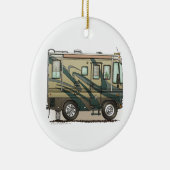 Cute Happy Camper Big RV Coach Motorhome Keramisch Ornament (Rechts)