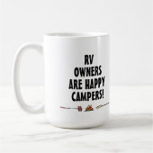Cute Happy Camper Big RV Coach Motorhome Koffiemok (Links)
