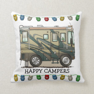 Cute Happy Camper Big RV Coach Motorhome Kussen