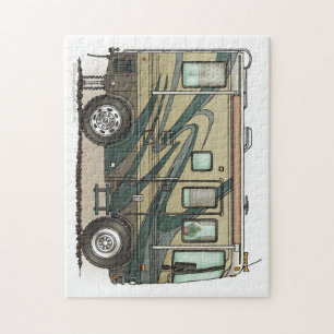 Cute Happy Camper Big RV Coach Motorhome Legpuzzel
