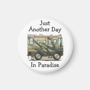 Cute Happy Camper Big RV Coach Motorhome Magneet