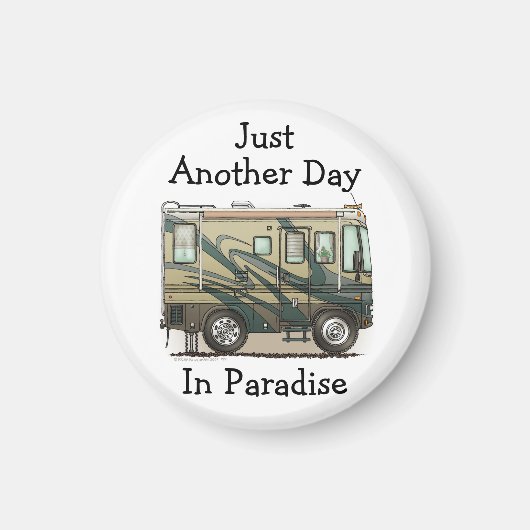 Cute Happy Camper Big RV Coach Motorhome Magneet (Voorkant)