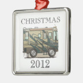 Cute Happy Camper Big RV Coach Motorhome Metalen Ornament (Links)