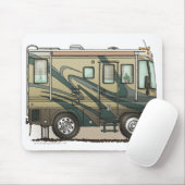 Cute Happy Camper Big RV Coach Motorhome Muismat (Met muis)
