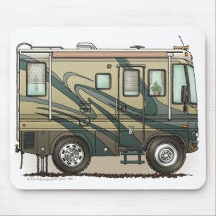 Cute Happy Camper Big RV Coach Motorhome Muismat