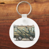 Cute Happy Camper Big RV Coach Motorhome Sleutelhanger (Voorkant)
