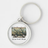 Cute Happy Camper Big RV Coach Motorhome Sleutelhanger (Voorkant)