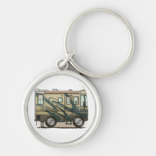 Cute Happy Camper Big RV Coach Motorhome Sleutelhanger