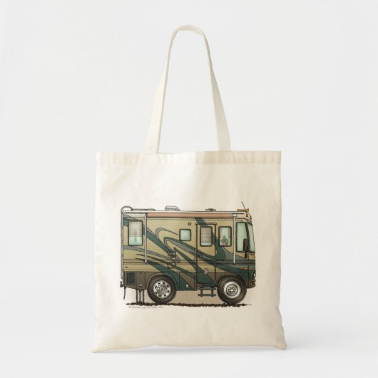 Cute Happy Camper Big RV Coach Motorhome Tote Bag (Voorkant)