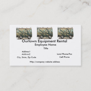 Cute Happy Camper Big RV Coach Motorhome Visitekaartje