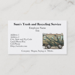 Cute Happy Camper Big RV Coach Motorhome Visitekaartje