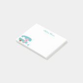 Cute Happy Camper Personalized Post-it Blocnote Post-it® Notes (Schuin)