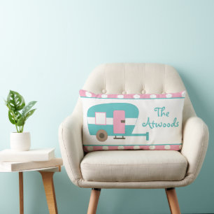 Cute Happy Camper Personalized Sierkussen Kussen