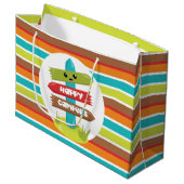 Cute Happy Campers-gebarentaal Large Cadeautasje (Voorkant Gekanteld)