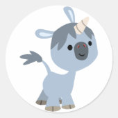 Cute Happy Cartoon Baby Unicorn Sticker (Voorkant)