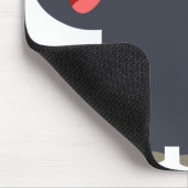 Cute Happy Cartoon Belted Galloway Koe Mousepad Muismat (Hoek)