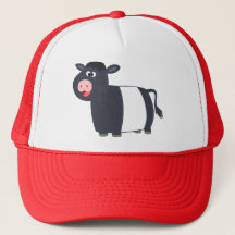 Cute Happy Cartoon Belted Galloway Koe Pet