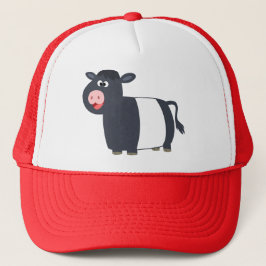 Cute Happy Cartoon Belted Galloway Koe Pet
