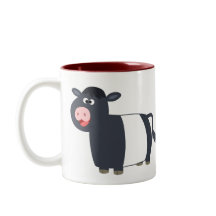 Cute Happy Cartoon Belted Galloway Koe