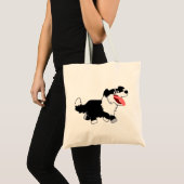 Cute Happy Cartoon Border Collie Bag Tote Bag (Voorkant (product))