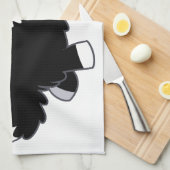 Cute Happy Cartoon Border Collie Kitchen Towel Theedoek (Quarter Fold)