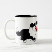Cute Happy Cartoon Border Collie Mok (Links)
