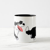 Cute Happy Cartoon Border Collie Mok (Center)