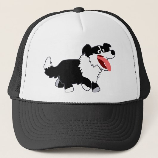 Cute Happy Cartoon Border Collie Pet (Voorkant)