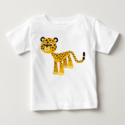 Cute Happy Cartoon Cheetah Baby T-Shirt (Voorkant)