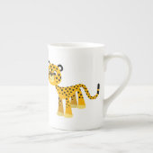Cute Happy Cartoon Cheetah Bone China Mok (Rechts)