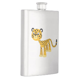 Cute Happy Cartoon Cheetah Classic Flask Flacon