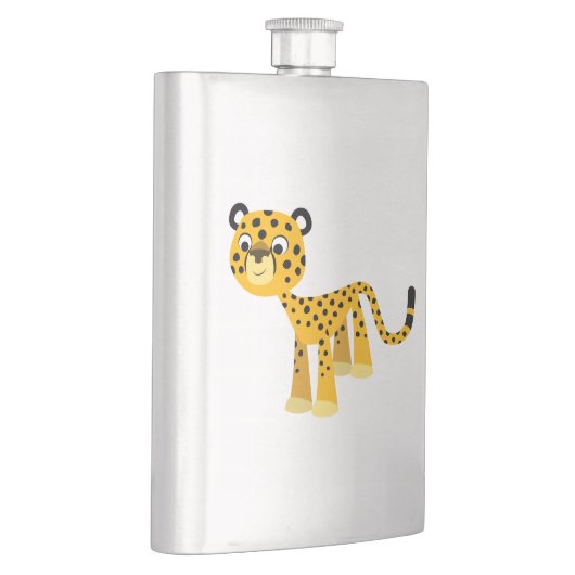 Cute Happy Cartoon Cheetah Classic Flask Flacon (Rechts)