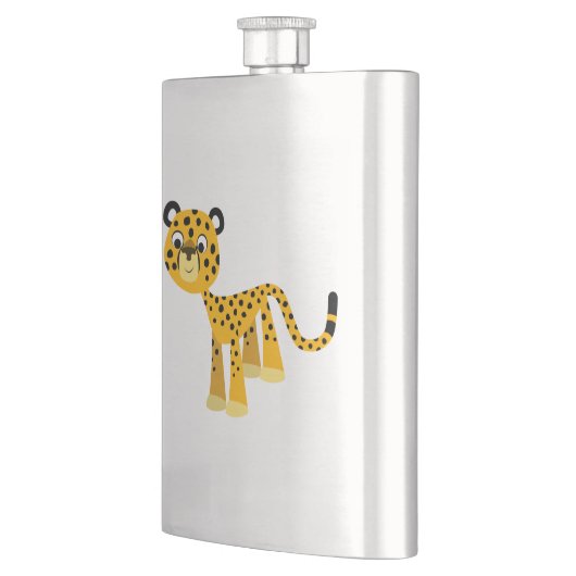 Cute Happy Cartoon Cheetah Classic Flask Flacon (Links)