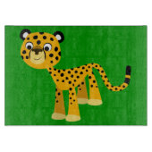 Cute Happy Cartoon Cheetah Cutting Board Snijplank (Voorkant)