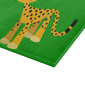 Cute Happy Cartoon Cheetah Cutting Board Snijplank (Hoek)