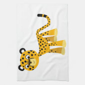 Cute Happy Cartoon Cheetah Kitchen Towel Theedoek (Verticaal)