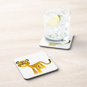 Cute Happy Cartoon Cheetah Onderzetters Set (Rechterzijde)