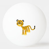 Cute Happy Cartoon Cheetah Ping Pong Ball (Voorkant)