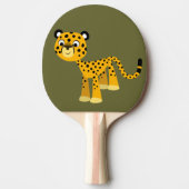 Cute Happy Cartoon Cheetah Ping Pong Paddle Tafeltennisbatje (Voorkant)