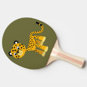Cute Happy Cartoon Cheetah Ping Pong Paddle Tafeltennisbatje (Zijkant)