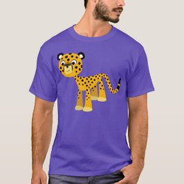 Cute Happy Cartoon Cheetah T-Shirt