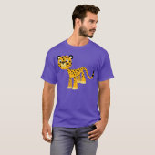 Cute Happy Cartoon Cheetah T-Shirt (Voorkant volledig)
