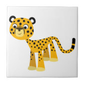 Cute Happy Cartoon Cheetah Tile Tegeltje (Voorkant)