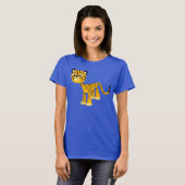 Cute Happy Cartoon Cheetah Women T-Shirt (Voorkant volledig)