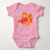 Cute Happy Cartoon Fish Baby Romper (Voorkant)