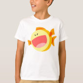 Cute Happy Cartoon Fish Children T-Shirt (Voorkant)