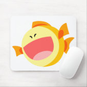 Cute Happy Cartoon Fish Mousepad Muismat (Met muis)